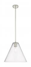 Innovations Lighting 434-1S-PN-GBC-124 - Crown Point - 1 Light - 12 inch - Polished Nickel - Pendant