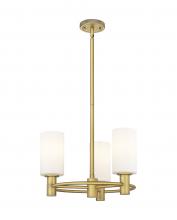 Innovations Lighting 434-3CR-BB-G434-7WH - Crown Point - 3 Light - 18 inch - Brushed Brass - Pendant