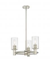 Innovations Lighting 434-3CR-PN-G434-7CL - Crown Point - 3 Light - 18 inch - Polished Nickel - Pendant