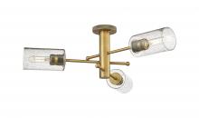 Innovations Lighting 434-3F-BB-G434-7SDY - Crown Point - 3 Light - 34 inch - Brushed Brass - Flush Mount