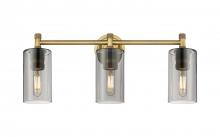 Innovations Lighting 434-3W-BB-G434-7SM - Crown Point - 3 Light - 24 inch - Brushed Brass - Bath Vanity Light