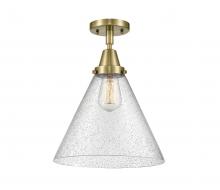 Innovations Lighting 447-1C-AB-G44-L - Cone - 1 Light - 12 inch - Antique Brass - Semi-Flush Mount
