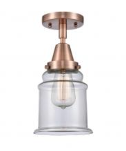 Innovations Lighting 447-1C-AC-G182 - Canton - 1 Light - 6 inch - Antique Copper - Flush Mount