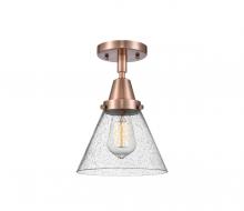 Innovations Lighting 447-1C-AC-G44 - Cone - 1 Light - 8 inch - Antique Copper - Semi-Flush Mount