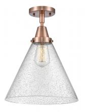 Innovations Lighting 447-1C-AC-G44-L - Cone - 1 Light - 12 inch - Antique Copper - Semi-Flush Mount