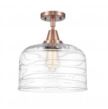 Innovations Lighting 447-1C-AC-G713-L - Bell - 1 Light - 12 inch - Antique Copper - Semi-Flush Mount