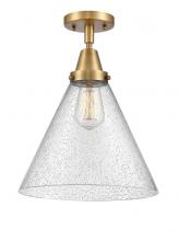 Innovations Lighting 447-1C-BB-G44-L - Cone - 1 Light - 12 inch - Brushed Brass - Semi-Flush Mount