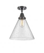 Innovations Lighting 447-1C-BK-G44-L - Cone - 1 Light - 12 inch - Matte Black - Semi-Flush Mount