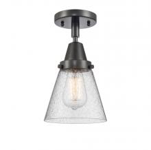 Innovations Lighting 447-1C-BK-G64 - Cone - 1 Light - 6 inch - Matte Black - Semi-Flush Mount