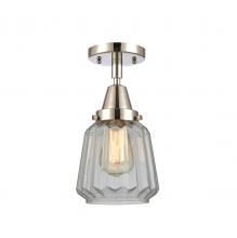 Innovations Lighting 447-1C-PN-G142 - Chatham - 1 Light - 7 inch - Polished Nickel - Semi-Flush Mount