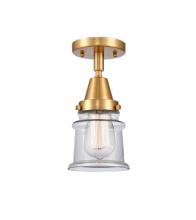 Innovations Lighting 447-1C-SG-G182S - Canton - 1 Light - 6 inch - Satin Gold - Semi-Flush Mount