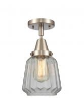 Innovations Lighting 447-1C-SN-G142 - Chatham - 1 Light - 7 inch - Brushed Satin Nickel - Semi-Flush Mount
