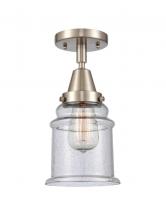 Innovations Lighting 447-1C-SN-G184 - Canton - 1 Light - 6 inch - Brushed Satin Nickel - Semi-Flush Mount