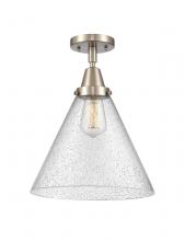 Innovations Lighting 447-1C-SN-G44-L - Cone - 1 Light - 12 inch - Brushed Satin Nickel - Semi-Flush Mount