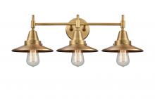 Innovations Lighting 447-3W-BB-M4-BB - Railroad - 3 Light - 26 inch - Brushed Brass - Bath Vanity Light