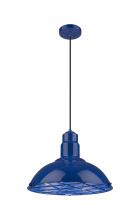 Innovations Lighting 455-1P-16BL - Langston - 1 Light - 16 inch - Blue - Cord hung - Pendant