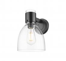 Innovations Lighting 464-1W-BK-G464D-7CL - Lawton Bell - 1 Light - 8 inch - Matte Black - Sconce