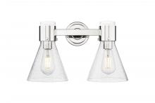 Innovations Lighting 464-2W-PN-G464C-7SDY - Lawton Cone - 2 Light - 17 inch - Polished Nickel - Bath Vanity Light
