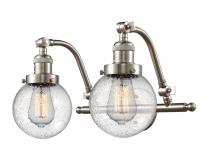 Innovations Lighting 515-2W-SN-G204-6 - Beacon - 2 Light - 16 inch - Brushed Satin Nickel - Adjustable Bath Vanity Light