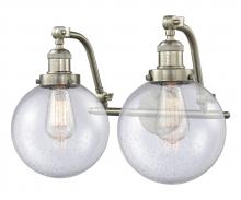 Innovations Lighting 515-2W-SN-G204-8 - Beacon - 2 Light - 18 inch - Brushed Satin Nickel - Adjustable Bath Vanity Light