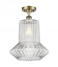 Innovations Lighting 516-1C-AB-G212 - Springwater - 1 Light - 12 inch - Antique Brass - Semi-Flush Mount