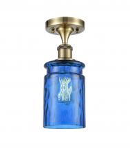 Innovations Lighting 516-1C-AB-G352-BL - Candor 1 Light Semi-Flush Mount