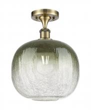 Innovations Lighting 516-1C-AB-G481-10SL - Brookhaven Sphere - 1 Light - 11 inch - Antique Brass - Semi-Flush Mount