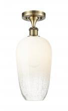 Innovations Lighting 516-1C-AB-G484-7OP - Brookhaven Flute - 1 Light - 7 inch - Antique Brass - Semi-Flush Mount