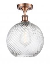 Innovations Lighting 516-1C-AC-G1214-10 - Large Twisted Swirl 1 Light Semi-Flush Mount