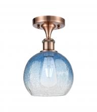 Innovations Lighting 516-1C-AC-G483-8SB - Brookhaven Globe - 1 Light - 8 inch - Antique Copper - Semi-Flush Mount