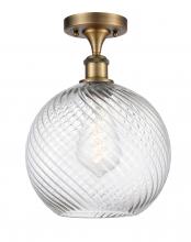 Innovations Lighting 516-1C-BB-G1214-10 - Large Twisted Swirl 1 Light Semi-Flush Mount