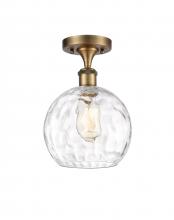 Innovations Lighting 516-1C-BB-G1215-8 - Athens Water Glass - 1 Light - 8 inch - Brushed Brass - Semi-Flush Mount