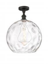 Innovations Lighting 516-1C-OB-G1215-14 - Athens Water Glass - 1 Light - 13 inch - Oil Rubbed Bronze - Semi-Flush Mount