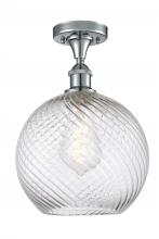 Innovations Lighting 516-1C-PC-G1214-10 - Large Twisted Swirl 1 Light Semi-Flush Mount