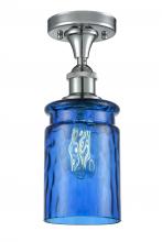 Innovations Lighting 516-1C-PC-G352-BL - Candor 1 Light Semi-Flush Mount