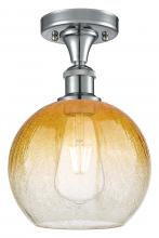 Innovations Lighting 516-1C-PC-G483-8AM - Brookhaven Globe - 1 Light - 8 inch - Polished Chrome - Semi-Flush Mount