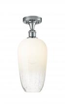 Innovations Lighting 516-1C-PC-G484-7OP - Brookhaven Flute - 1 Light - 7 inch - Polished Chrome - Semi-Flush Mount