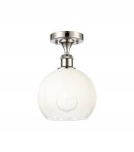 Innovations Lighting 516-1C-PN-G483-8OP - Brookhaven Globe - 1 Light - 8 inch - Polished Nickel - Semi-Flush Mount