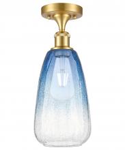 Innovations Lighting 516-1C-SG-G480-6SB - Brookhaven Almond - 1 Light - 6 inch - Satin Gold - Semi-Flush Mount