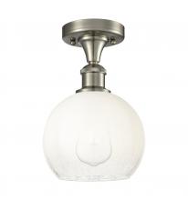 Innovations Lighting 516-1C-SN-G483-8OP - Brookhaven Globe - 1 Light - 8 inch - Brushed Satin Nickel - Semi-Flush Mount