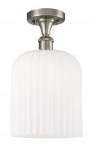 Innovations Lighting 516-1C-SN-G559-8GWH - Bridal Veil - 1 Light - 5 inch - Brushed Satin Nickel - Semi-Flush Mount