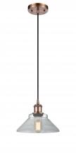 Innovations Lighting 516-1P-AC-G132 - Orwell - 1 Light - 8 inch - Antique Copper - Cord hung - Mini Pendant