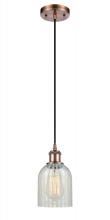 Innovations Lighting 516-1P-AC-G2511 - Caledonia - 1 Light - 5 inch - Antique Copper - Cord hung - Mini Pendant