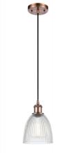 Innovations Lighting 516-1P-AC-G382 - Castile - 1 Light - 6 inch - Antique Copper - Cord hung - Mini Pendant