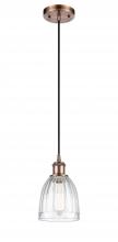 Innovations Lighting 516-1P-AC-G442 - Brookfield - 1 Light - 6 inch - Antique Copper - Cord hung - Mini Pendant