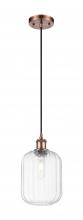 Innovations Lighting 516-1P-AC-G460-7CL - Preston Cylinder - 1 Light - 7 inch - Antique Copper - Cord hung - Mini Pendant