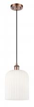 Innovations Lighting 516-1P-AC-G559-8GWH - Bridal Veil - 1 Light - 5 inch - Antique Copper - Cord hung - Mini Pendant