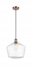 Innovations Lighting 516-1P-AC-G654-12 - Cindyrella - 1 Light - 12 inch - Antique Copper - Cord hung - Mini Pendant