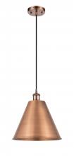 Innovations Lighting 516-1P-AC-MBC-12-AC - Berkshire - 1 Light - 12 inch - Antique Copper - Cord hung - Mini Pendant