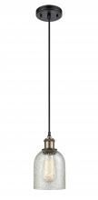 Innovations Lighting 516-1P-BAB-G259 - Caledonia - 1 Light - 5 inch - Black Antique Brass - Cord hung - Mini Pendant
